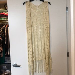 Nordstrom Sun & Shadow fringe vest M